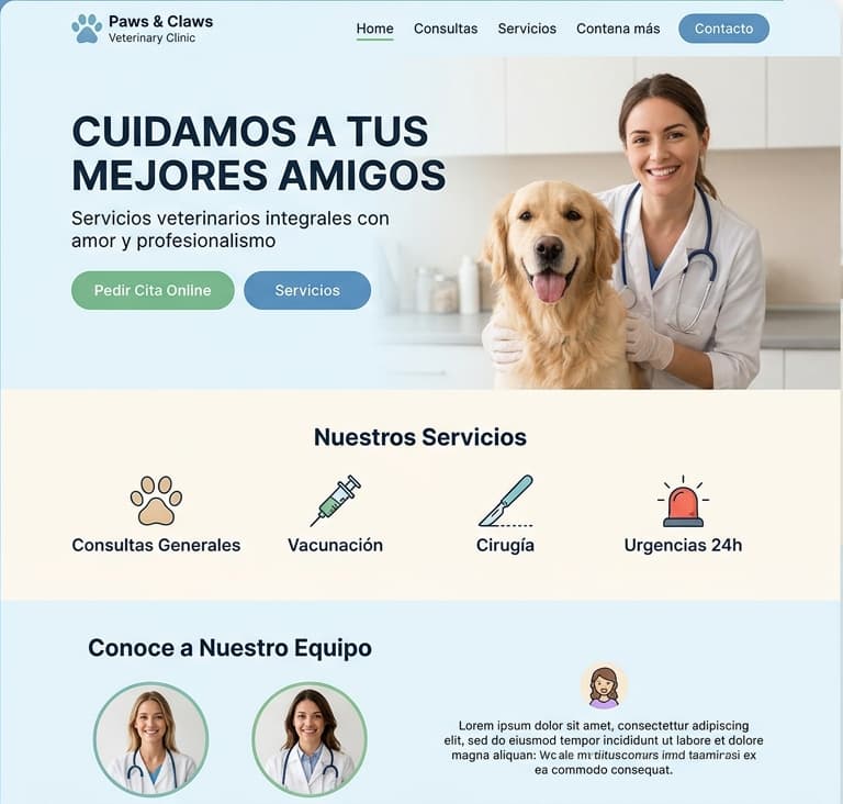 Landing Page veterinaria